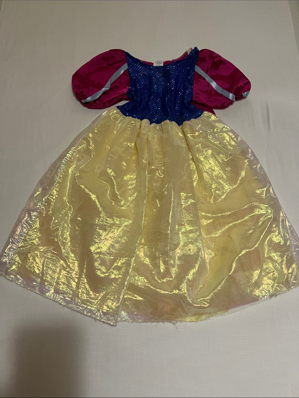 Kids Snow White Disney Princess Costume Dress in Blue, Pink & Yellow